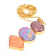 Handcrafted Alloy Metal and Cutstone Necklace 10024727