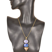 Handcrafted Alloy Metal and Cutstone Necklace 10024728