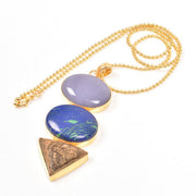 Handcrafted Alloy Metal and Cutstone Necklace 10024728