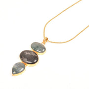 Handcrafted Alloy Metal and Cutstone Necklace 10024729