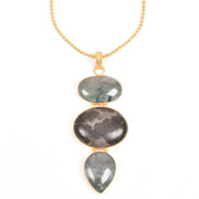 Handcrafted Alloy Metal and Cutstone Necklace 10024729