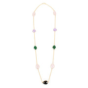 Handcrafted Alloy Metal and Cutstone Necklace 10024734