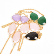 Handcrafted Alloy Metal and Cutstone Necklace 10024734