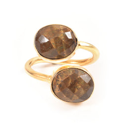 Handcrafted Alloy Metal and Cutstone Ring 10008812