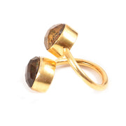 Handcrafted Alloy Metal and Cutstone Ring 10008812