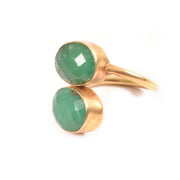 Handcrafted Alloy Metal and Cutstone Ring 10008813