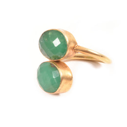 Handcrafted Alloy Metal and Cutstone Ring 10008813