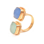 Handcrafted Alloy Metal and Cutstone Ring 10008829