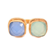 Handcrafted Alloy Metal and Cutstone Ring 10008829