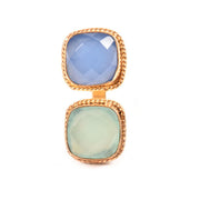 Handcrafted Alloy Metal and Cutstone Ring 10008829