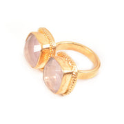 Handcrafted Alloy Metal and Cutstone Ring 10008831