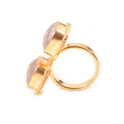 Handcrafted Alloy Metal and Cutstone Ring 10008831