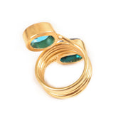 Handcrafted Alloy Metal and Cutstone Ring 10008832