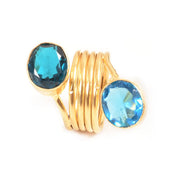 Handcrafted Alloy Metal and Cutstone Ring 10008832