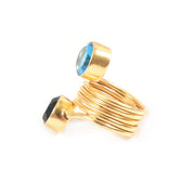 Handcrafted Alloy Metal and Cutstone Ring 10008832