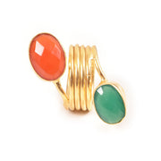 Handcrafted Alloy Metal and Cutstone Ring 10008835