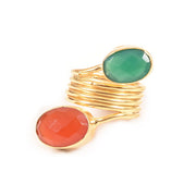 Handcrafted Alloy Metal and Cutstone Ring 10008835