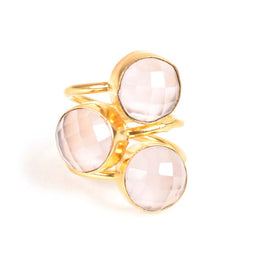 Handcrafted Alloy Metal and Cutstone Ring 10022266