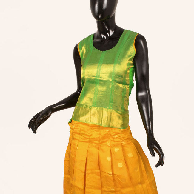 11 to 15 Yrs Size Pure Silk Kanchipuram Pattu Pavadai 10052913