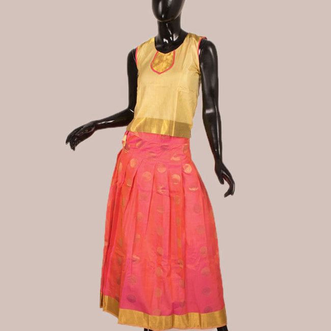 11 to 15 Yrs Size Pure Silk Kanchipuram Pattu Pavadai 10052947