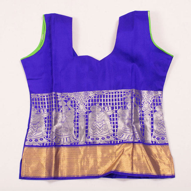6 to 10 Yrs Size Pure Silk Kanchipuram Pattu Pavadai 10053111