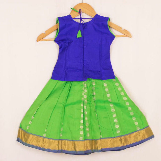 1 to 5 Yrs Size Pure Silk Kanchipuram Pattu Pavadai 10053119