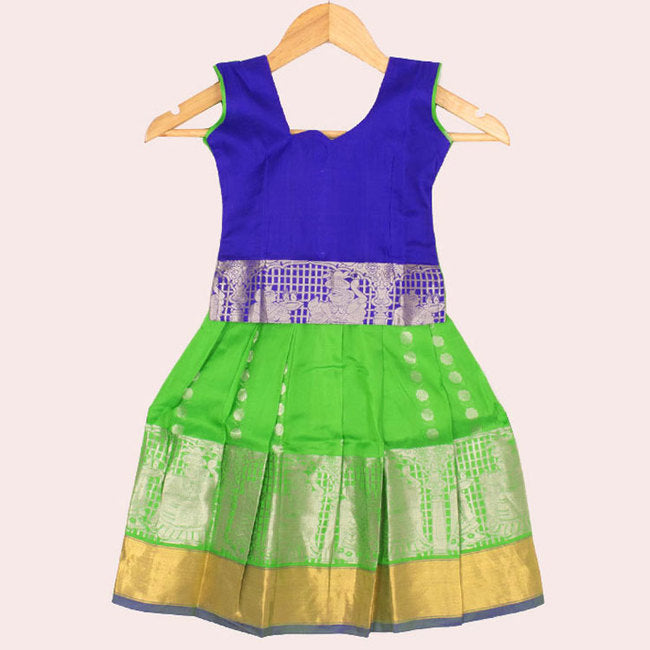 1 to 5 Yrs Size Pure Silk Kanchipuram Pattu Pavadai 10053120