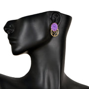 Handcrafted Alloy Metal and Druzy Earrings 10001603