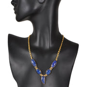 Handcrafted Alloy Metal and Cutstone Necklace 10001617