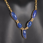 Handcrafted Alloy Metal and Cutstone Necklace 10001617