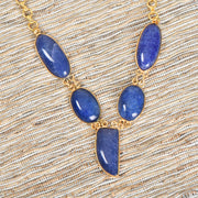 Handcrafted Alloy Metal and Cutstone Necklace 10001617