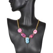 Handcrafted Alloy Metal and Druzy Necklace 10001618