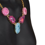 Handcrafted Alloy Metal and Druzy Necklace 10001618