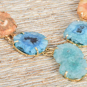 Handcrafted Alloy Metal and Druzy Necklace 10001619