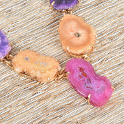 Handcrafted Alloy Metal and Druzy Necklace 10001621