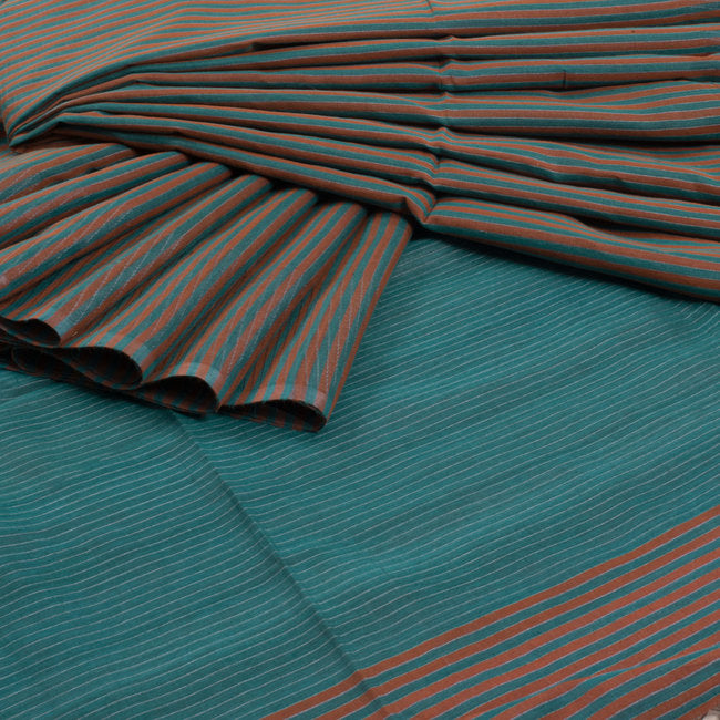 Handloom Odisha Cotton Stripe Angle Saree 10005093