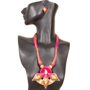 Handcrafted Ceramic Necklace and Earring Set 10021799