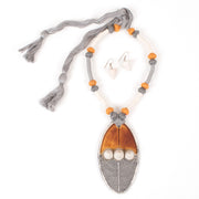 Handcrafted Ceramic Necklace and Earring Set 10021801