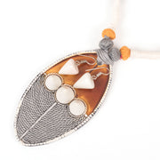 Handcrafted Ceramic Necklace and Earring Set 10021801