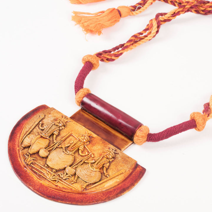 Hand Crafted Shalboni Ceramic Necklace 10021802