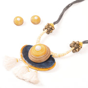 Handcrafted Ceramic Necklace and Earring Set 10021809