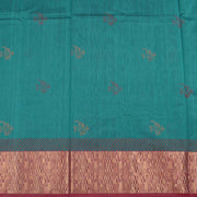 Maroon Hand Block Printed Chanderi Saree 10030028