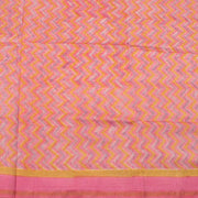 Pink Hand Block Printed Chanderi Saree 10049153