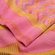 Pink Hand Block Printed Chanderi Saree 10049153