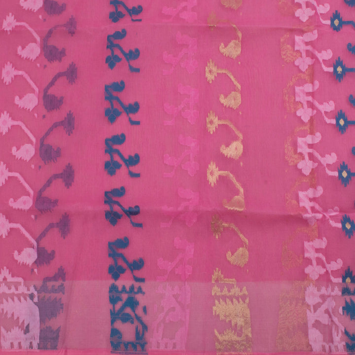 Handloom Jamdani Style Cotton Saree 10023504