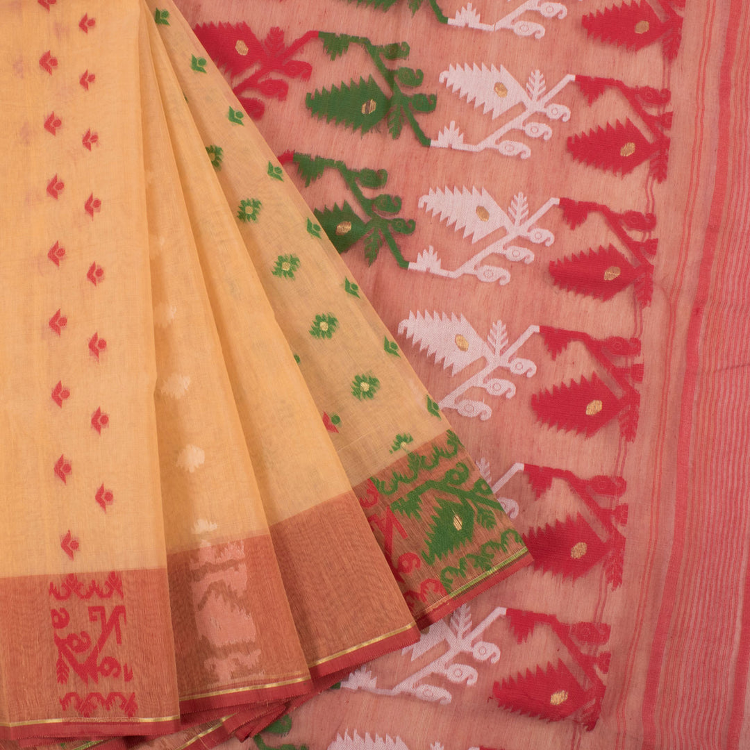 Handloom Jamdani Style Cotton Saree 10025903