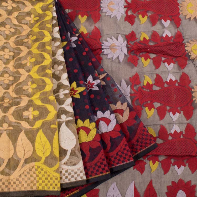 Handloom Jamdani Style Cotton Saree 10032199