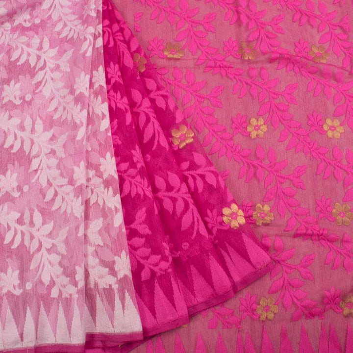 Handloom Jamdani Style Cotton Saree 10038116