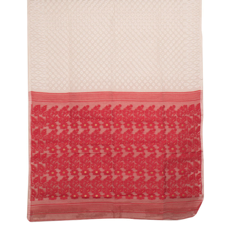 Handloom Jamdani Style Cotton Saree 10038129