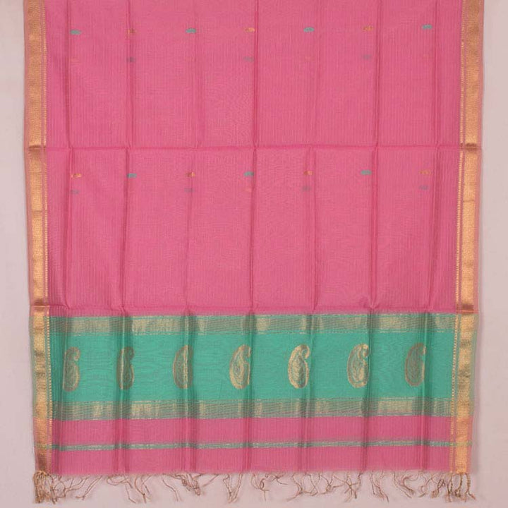 Handloom Maheshwari Silk Cotton 2 pc Salwar Suit Material 10049099